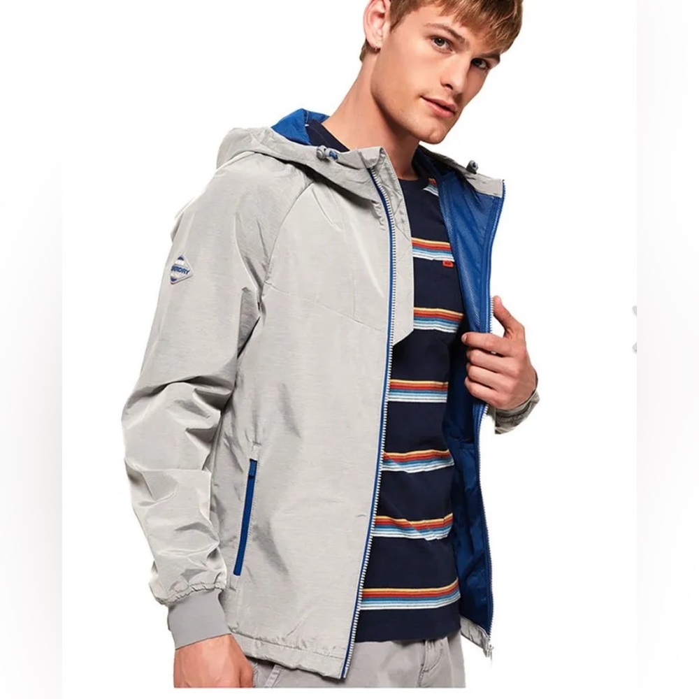 Superdry Sports Echo Beach Cagoule Mens XXL Jacket full zip jacket waterproof